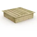 King Kong Sandkasten Mit Deckel Sandkiste Mit Sitzbank Garten Kinder Buddelkiste - 120 X 120 Cm - Wickey
