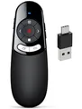 USB C Presenter, Kabellose 2.4 GHz Powerpoint Fernbedienung, Pointer für Präsentationen via Typ C und USB Empfänger, Rot Präsentationsfernbedienung für Windows 7/8/10/Mac/Linux/Android/PowerPoint