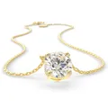 SERASAR Gold Kette Damen Schmuck 585 Halskette Echtgold für Frauen Stein Anhänger Schlicht Diamant Muttertagsgeschenk 30 geburtstag
