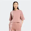 adidas Originals T-Shirt OFF PLACED 3-STRIPES sportlicher Schnitt, lockere Passform, versetzte 3-Streifen rot XL (46/48)
