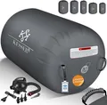 KESSER® Aufblasbare Air Roll Airtrack, Gymnastik-Rolle | inkl. Tragetasche & elektr. Luftpumpe | Barrel Gymnastik Tumbling | Yoga Gymnastik Rolle Gymnastikmatte, Fitnessrolle