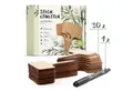 HappySeed Gartenstecker 30x Pflanzenstecker zum Beschriften aus Bambus inklusive Marker