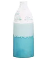 Blumenvase Steinzeug 35 cm weiß / blau hoch Deko Glamourös Modern Callipolis