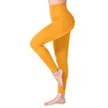 SINOPHANT Hochtaillierte Leggings für Damen - Angenehm Weiche Elastische, Dehnbare Sport- und Yogahosen , 1er Pack Dunkelgelb,(Herstellergröße: ONE SIZE) S-M
