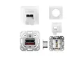 ProfiPatch ProfiPatch Netzwerkdose Unterputz Cat6A 500MHz 2-Port Input vertikal Netzwerk-Adapter