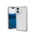 URBAN ARMOR GEAR Plyo Case kompatibel mit Apple iPhone 16 Hülle (Wireless Charging kompatibles Cover, Sturzfeste Air-Soft Ecken, Erhöhter Rand) Ice (transparent)
