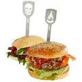 Hamburger-Spieße TORRO 2 Stück (Totenkopf/Flamme)
