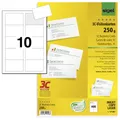 SIGEL Visitenkarten 250 g/m² satiniert hochweiß 1 Pack = 400 St.