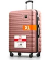 Travely Polycarbonat Koffer Groß 77cm XL - 100L Innenvolumen - 158cm Gurtmaß, sehr robuster Hartschalenkoffer mit sanften Rollen & TSA Schloss, Reisekoffer, Handgepäck Koffer, Reisekoffer mit Rollen