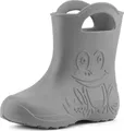 Ladeheid Eva Kinder Jungen Mädchen Gummistiefel Regenschuhe LA-CA-01 (Grau, 28/29 EU)