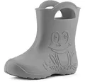 Ladeheid Eva federleichte Kinder Gummistiefel für Jungen und Mädchen Regenschuhe Bequeme und wasserdichte Regenstiefel Kinder LA-CA-01 (Grau, 28/29 EU)
