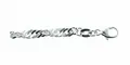 Adelia´s Silberarmband Damen 925 Silber Singapur Armband 18,5 cm Ø 3,5 mm, Silberschmuck für Damen