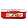 SISTEMA Récipient rectangulaire micro-ondes a clips - 1,25L 1.25 lt