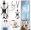 K-S-Trade Handyhülle für TCL 406i, 3in1 Handykette Handyband Handykordel Halsband Smartphone-Ring