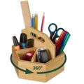 Relaxdays Stiftehalter Bambus Natur Drehbar 15 cm x 17 cm x 19 cm 0,5 kg