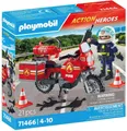 Playmobil® Feuerwehrmotorrad am Unfallort (71466), Action Heroes Konstruktions-Spielset, (21 St), Made in Europe