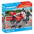 Playmobil Feuerwehrmotorrad am Unfallort (71466, Playmobil Action Heroes) (71466)
