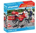 Playmobil 71466 Action Heroes Feuerwehrmotorrad am Unfallort
