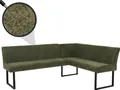Eckbank MCW-O82, Esszimmerbank Bank, (310g/m²) Chenille Stoff/Textil Metall 159x210cm grün