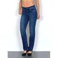 ESRA Straight-Jeans High Waist Straight Fit Jeans Damen Gerader Schnitt bis Übergröße G1 Straight Leg Damen Jeans High Waist Regular Jeanshose Stretch Hose blau 46