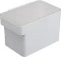 YAMAZAKI 5611 TOWER Pet Food Container (3,5 kg), white, ABS Resin/Silicone, 30 x 19.7 x 19.2 cm
