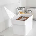 Yamazaki Tierfutterbehälter weiß 6L Box für Hund Katze Trockenfutter bis 3,5kg