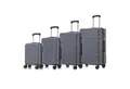 YONSLY Trolleyset Koffer Set 4-tlg, Trolley Reisekoffer mit 4x 360° Rollen, 4 Rollen, (4 tlg., Hartschalen Koffer Set S/M/L/XL), Zahlenschloss, Weicher Gummigriff