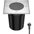 ledscom.de Bodeneinbauleuchte REJA für außen, IP67, edelstahl, eckig, 11 x 11cm, 1x GU5.3 max. 15W