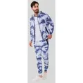 Cipo & Baxx Trainingsanzug HOMEWEAR (2-tlg), mit Allover-Musterung blau XL (56/58)