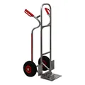 PROREGAL Sackkarre Ragnar klappbarer Schaufel | HxBxT 117x60x52cm | Tragkraft 250kg | Pannensichere Räder | Aluminium | Transportkarre Staplerkarre klappbar