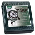 Finished Size 14x20 Feet Waterproof Green Tarp 8 Mil Thick, Multipurpose Prot...