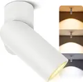 SSC-LUXon TOBI-L Aufputz Strahler Wand Decke mit LED GU10 5W Lichtfarbe warmweiß + neutralweiß + kaltweiß - Spotlight Lampe schwenkbar