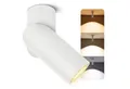 SSC-LUXon LED Aufbaustrahler TOBI-L Aufbauspot LED schwenkbar weiß mit LED GU10 3-in-1 Lichtfarbe, Tageslichtweiß, Warmweiß, Neutralweiß
