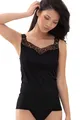 Mey Tanktop EMOTION ELEGANCE Spitzenverzierung am Dekolleté und den Trägern, schwarz