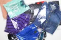 100 Polybeutel mit Klebeverschluß 250 x 300 + 50 mm Textilverpackung, recycelbar