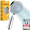Handbrause 5 Modi Wasserspareffekt Hochdruck Duschkopf Chrom 15x12cm