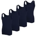 Götzburg Herren Unterhemden (DE/NL/SE/PL, Alphanumerisch, XL, Regular, Regular, 4 x Navy)