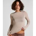 Hunkemöller Pyjama super soft Boatneck shirt with Cashmere grau L