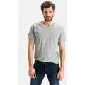 camel active T-Shirt aus reiner Baumwolle Kurzarm grau S (44/46)