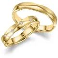 MARRYA Trauring Titan Ringe Trauringe Eheringe Partnerringe goldfarben 60