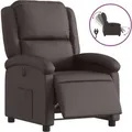 vidaXL Relaxsessel Elektrisch Dunkelbraun Echtleder 3204255