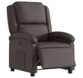 vidaXL Sessel Relaxsessel Elektrisch Dunkelbraun Echtleder (1-St)