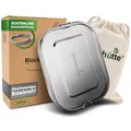 Blockhütte Premium Edelstahl Brotdose I 1400ml I Inkl Austauschdichtung und 2x Trennwand I Die verbesserte Lunchbox ist auslaufsicher und kinderleicht zu Reinigen I Für Kinder und Erwachsene