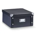 Zeller Aufbewahrungsbox, Pappe, schwarz, ca. 31 x 26 x 14 cm