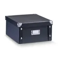 Zeller Aufbewahrungsbox Pappe schwarz 31 x 26 x 14 cm