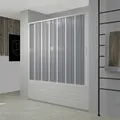 Idralite - Badewannen Aufsatz Aus Pvc Mit Faltduschtür 170 Cm Weiss Seitlich H 150 Cm Mod. Flex