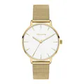 Tamaris Damenuhr – Schlichte, runde Armbanduhr für Damen 36 mm - Armbanduhr mit Edelstahl Meshband in Silber, Gold, Roségold, Schwarz, Blau, Grün, Lila UVM, wasserfest