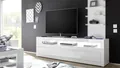 TV-Board weiß Hochglanz Lowboard Fernsehschrank Unterschrank 32 Carat 217 cm