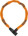 ABUS Kettenschloss Catena 6806K – Leichtes Fahrradschloss aus gehärtetem Stahl mit modischem Textilschlauch – Vierkantkette mit ABUS-Sicherheitslevel 6 – 85 cm – Orange