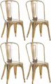 CLP Stapelstuhl Benedikt (4er Set), stapelbar, mit Lehnen, bis 200 kg